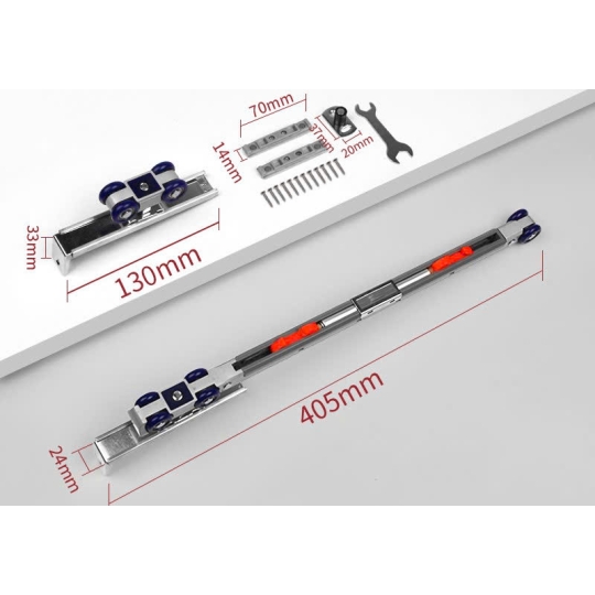 BỘ PHỤ KIỆN CỬA LÙA GIẢM CHẤN 2 CHIỀU 