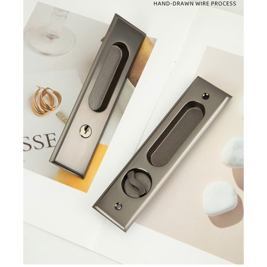 Khóa cửa lùa Dạng Móc Đồng Thau Cao Cấp 