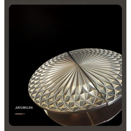 TAY NẮM ĐẠI SẢNH DẠNG BÁN NGUYỆT  - HOA VĂN ĐỒNG TÂM DẬP NỔI