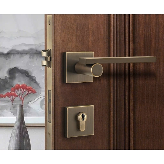  Khoá cửa Phân thể  Đồng thau  Màu Rêu BR7  - 98FBS 