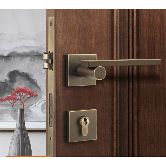  Khoá cửa Phân thể  Đồng thau  Màu Rêu BR7  - 98FBS 