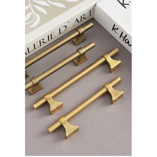 Tay nắm Đồng thau  kiểu Pháp BL 03 - Màu Vàng