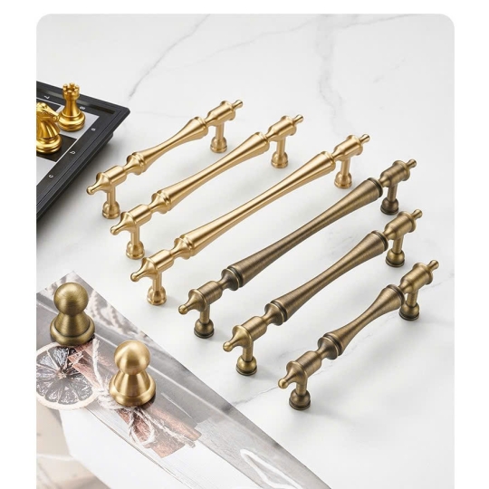 Tay nắm Đồng thau  kiểu Pháp Mã 6834 - Màu Đồng Pháp