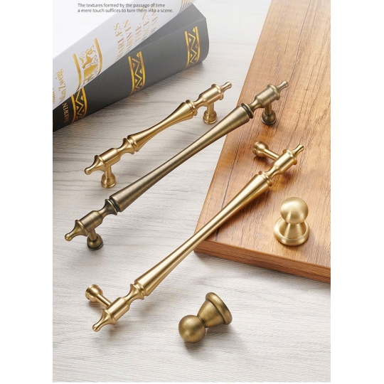 Tay nắm Đồng thau  kiểu Pháp Mã 6834 - Màu Đồng Pháp