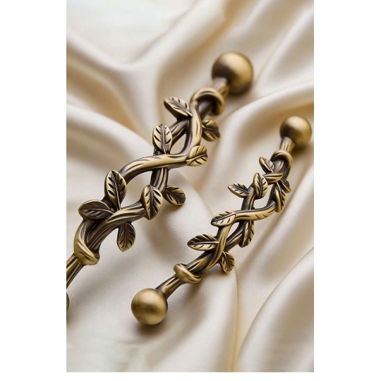 Tay nắm Đồng thau Cành lá  màu Đồng Pháp