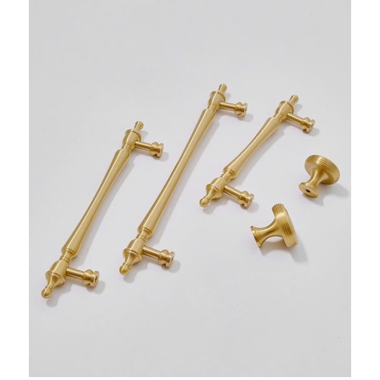 Tay nắm Đồng thau  kiểu Pháp Mã 6834 - Màu vàng