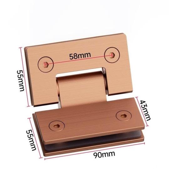 BẢN LỀ CABIN KÍNH WC 180 ĐỘ -  MÀU HỒNG 