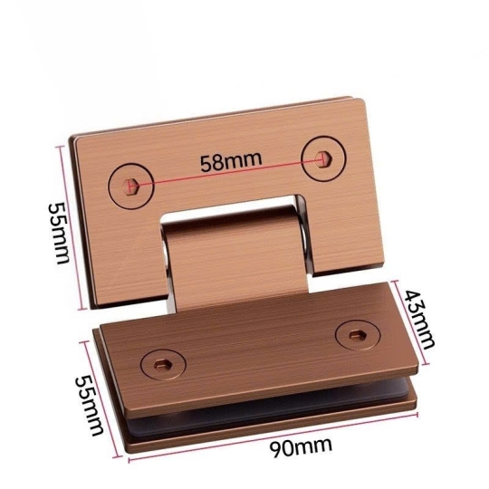 BẢN LỀ CABIN KÍNH WC 90  ĐỘ -  MÀU HỒNG