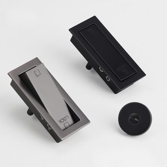 Khoá Cửa lùa Dạng Pus - Pull Ẩn DT 35 - 45