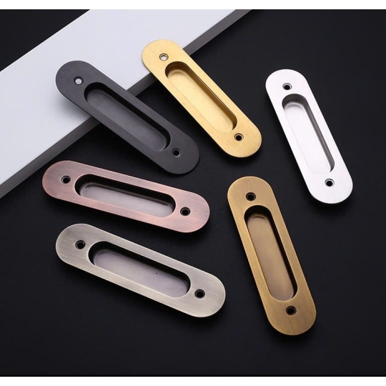 Tay nắm Âm Móc cửa lùa Hợp Kim - Dạng Móc Oval