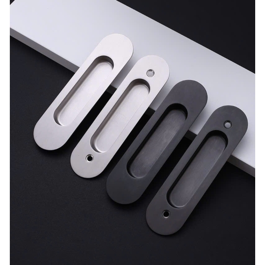 Tay nắm Âm Móc cửa lùa Hợp Kim - Dạng Móc Oval