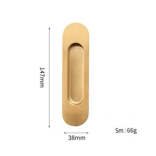 Tay nắm Âm Móc cửa lùa Hợp Kim - Dạng Móc Oval