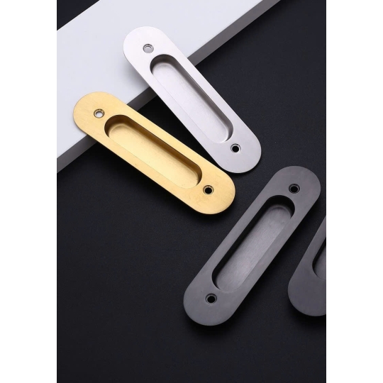Tay nắm Âm Móc cửa lùa Hợp Kim - Dạng Móc Oval