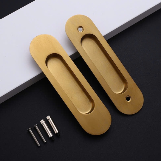 Tay nắm Âm Móc cửa lùa Hợp Kim - Dạng Móc Oval