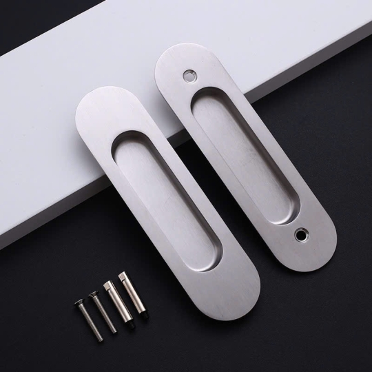 Tay nắm Âm Móc cửa lùa Hợp Kim - Dạng Móc Oval