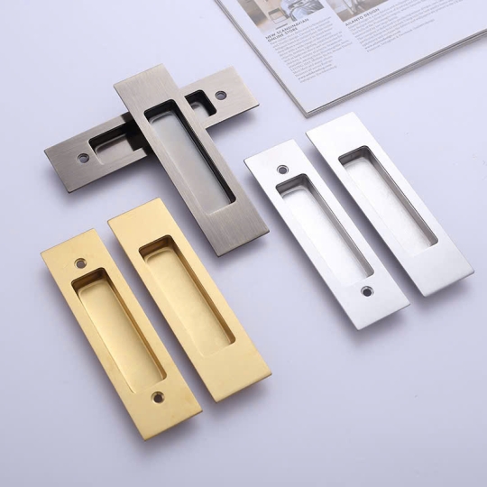 Tay nắm Âm Móc cửa lùa Hợp Kim - Dạng Móc Vuông