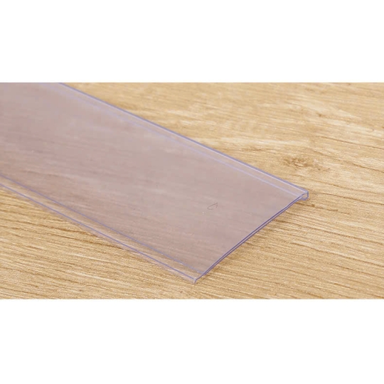 NẸP NHỰA PVC TRONG SUỐT BẢN 42 ( DÙNG TRONG HỆ KỆ SIÊU THỊ)