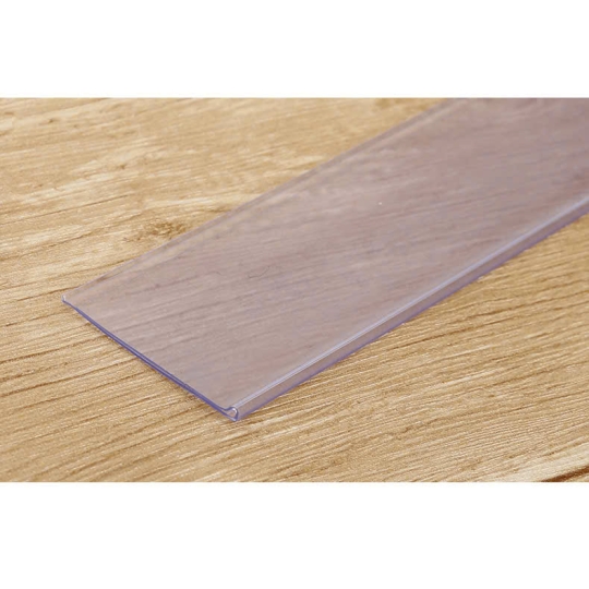 NẸP NHỰA PVC TRONG SUỐT BẢN 42 ( DÙNG TRONG HỆ KỆ SIÊU THỊ)