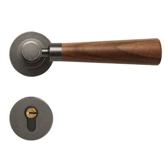 Khoá cửa Phân thể Kết hợp Tay cầm Gỗ Walnut -  Mã 72F051