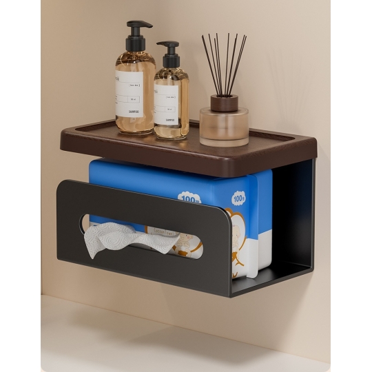Kệ gỗ đa năng WC gỗ óc chó  - MẪU 02