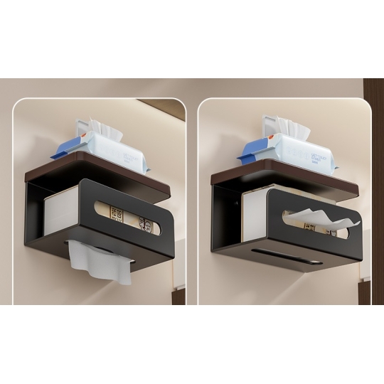 Kệ gỗ đa năng WC gỗ óc chó  - MẪU 02