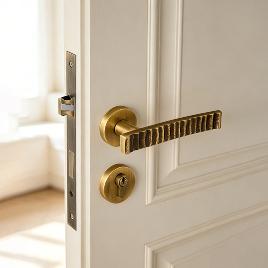Khoá cửa Phân thể  Đồng cao cấp Màu Đồng Pháp Mã 2112